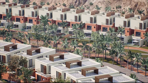 Aerial view of the Luma residential development